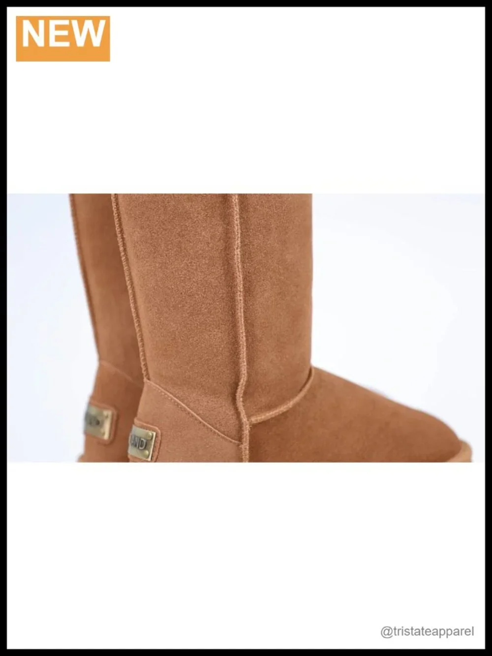 Genuine Suede Waterproof Women's Snow Boots Round Toe Mid-Calf Fur Lined Winter